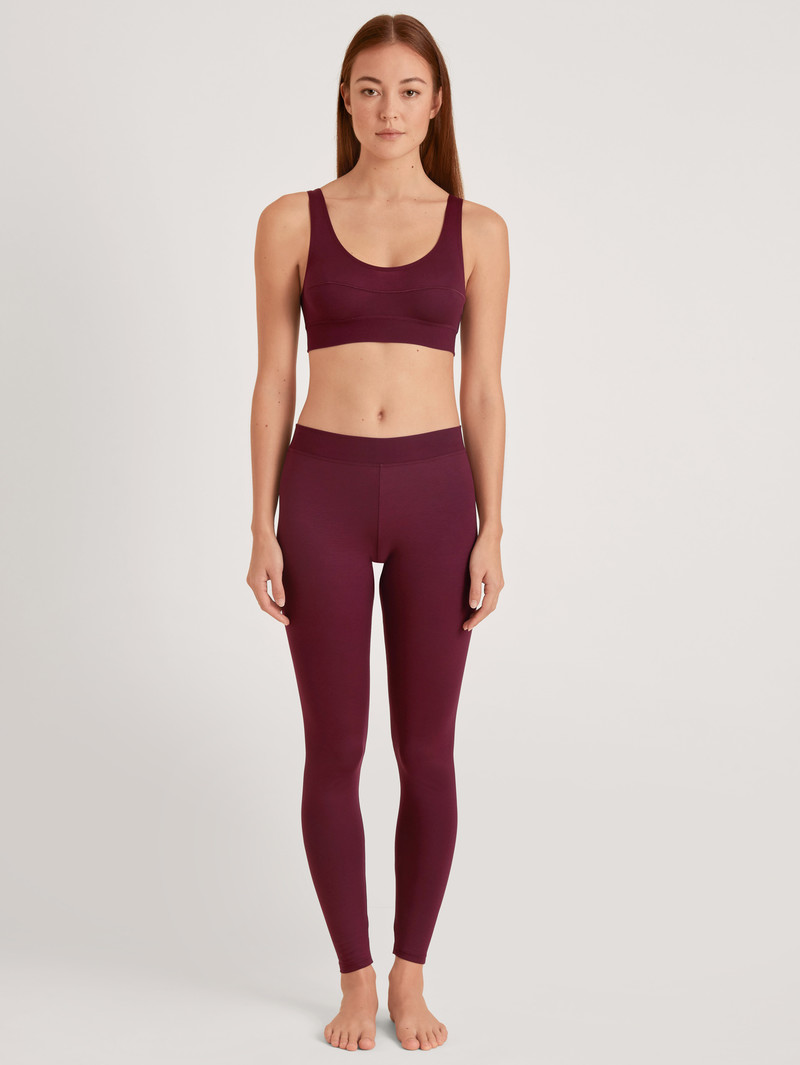 Calida Elastic Leggings Loungewear Damen Rot | 27436-LKJQ