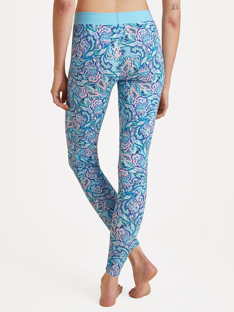 Calida Elastic Trend Leggings Loungewear Damen Blau | 34217-TFHL