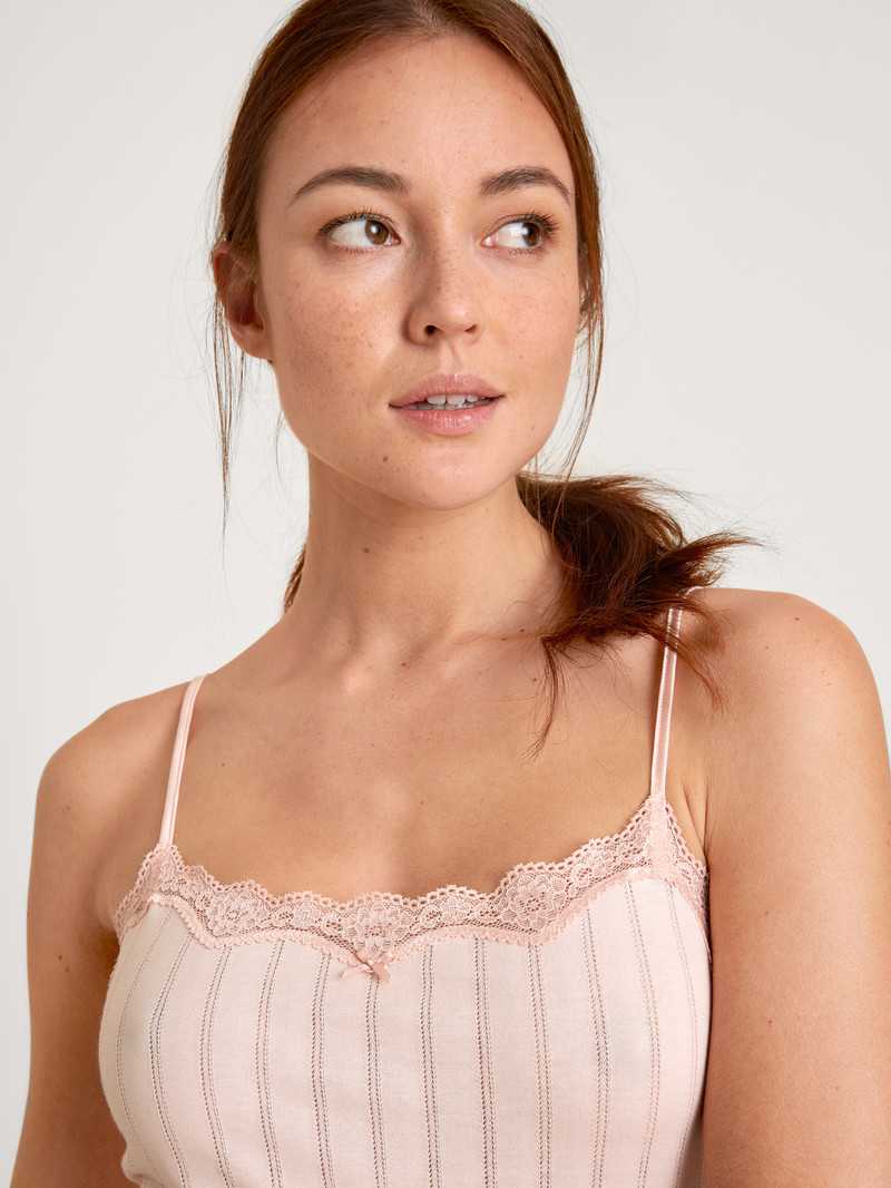 Calida Etude Toujours Spaghetti Top Unterwäsche Damen Pearl Blush | 59372-BTRK