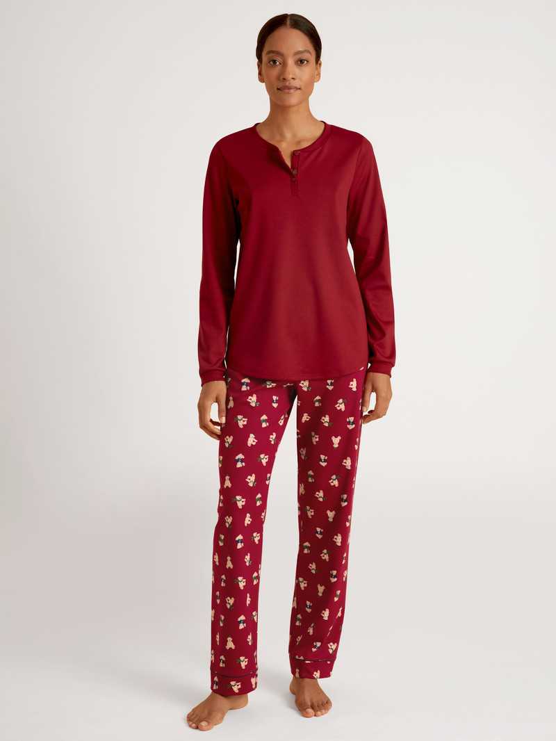 Calida Family & Friends Pyjama Nachtwäsche Damen Rot | 78543-SGVE