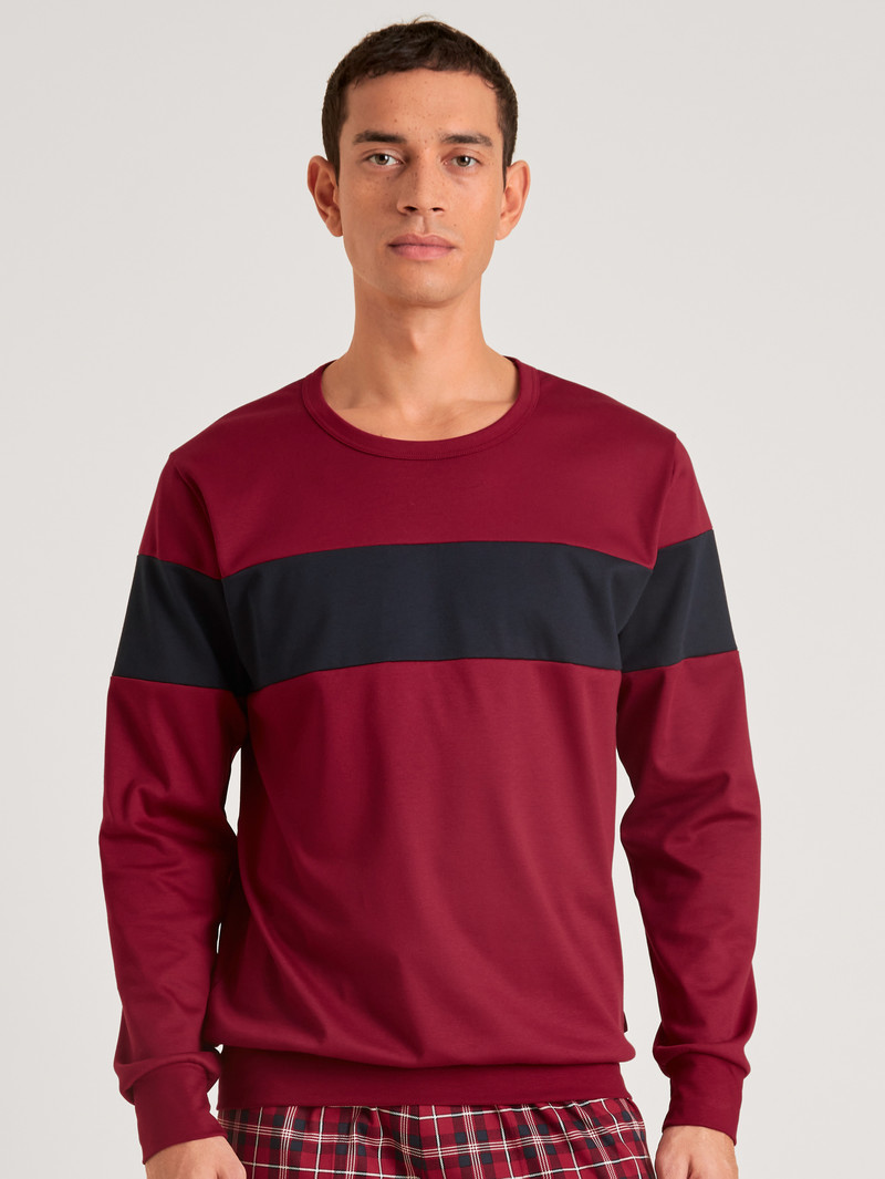 Calida Family & Friends Sweatshirt Loungewear Herren Rot | 68941-ZHWB