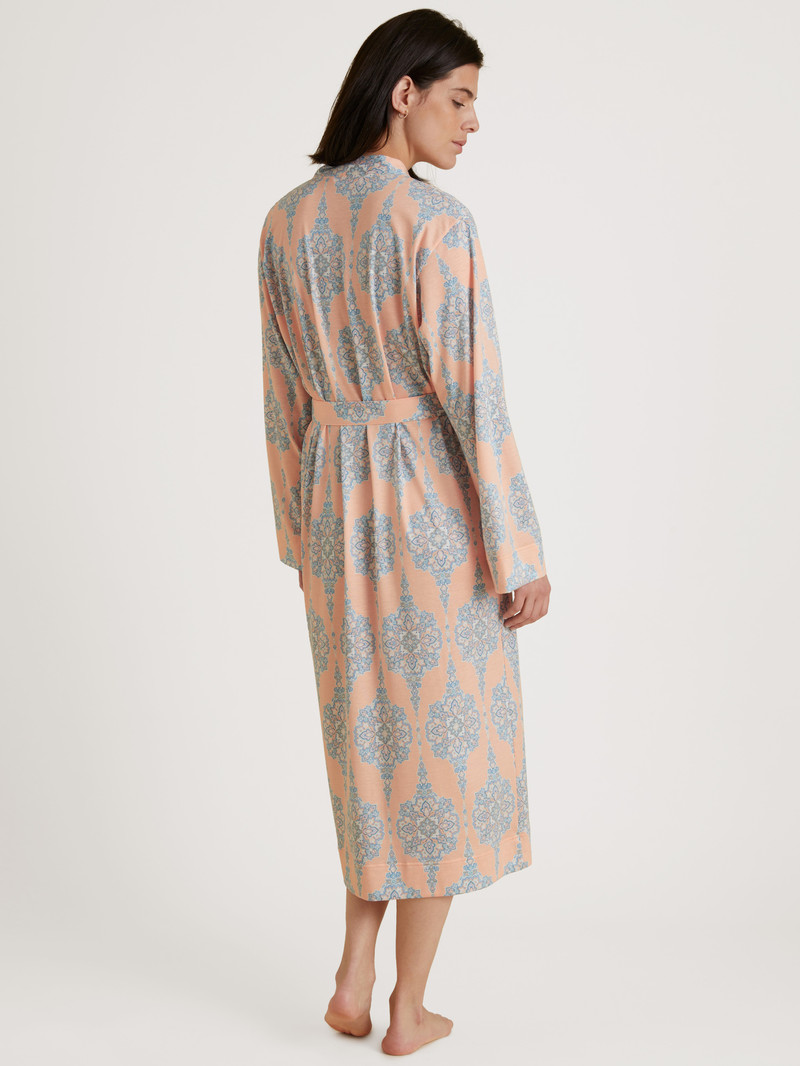 Calida Favourites Balance Kimono, Length 120cm Summer Oufits Damen Peach Parfait | 18907-JNKD