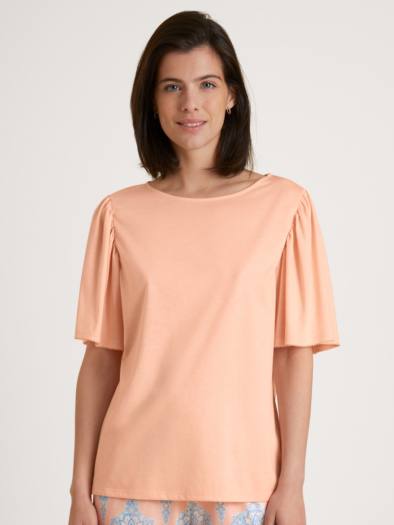 Calida Favourites Balance Shirt Short Sleeve Nachtwäsche Damen Peach Parfait | 30917-NOUX