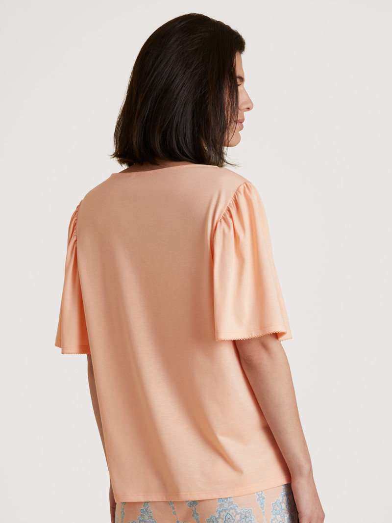 Calida Favourites Balance Shirt Short Sleeve Nachtwäsche Damen Peach Parfait | 30917-NOUX