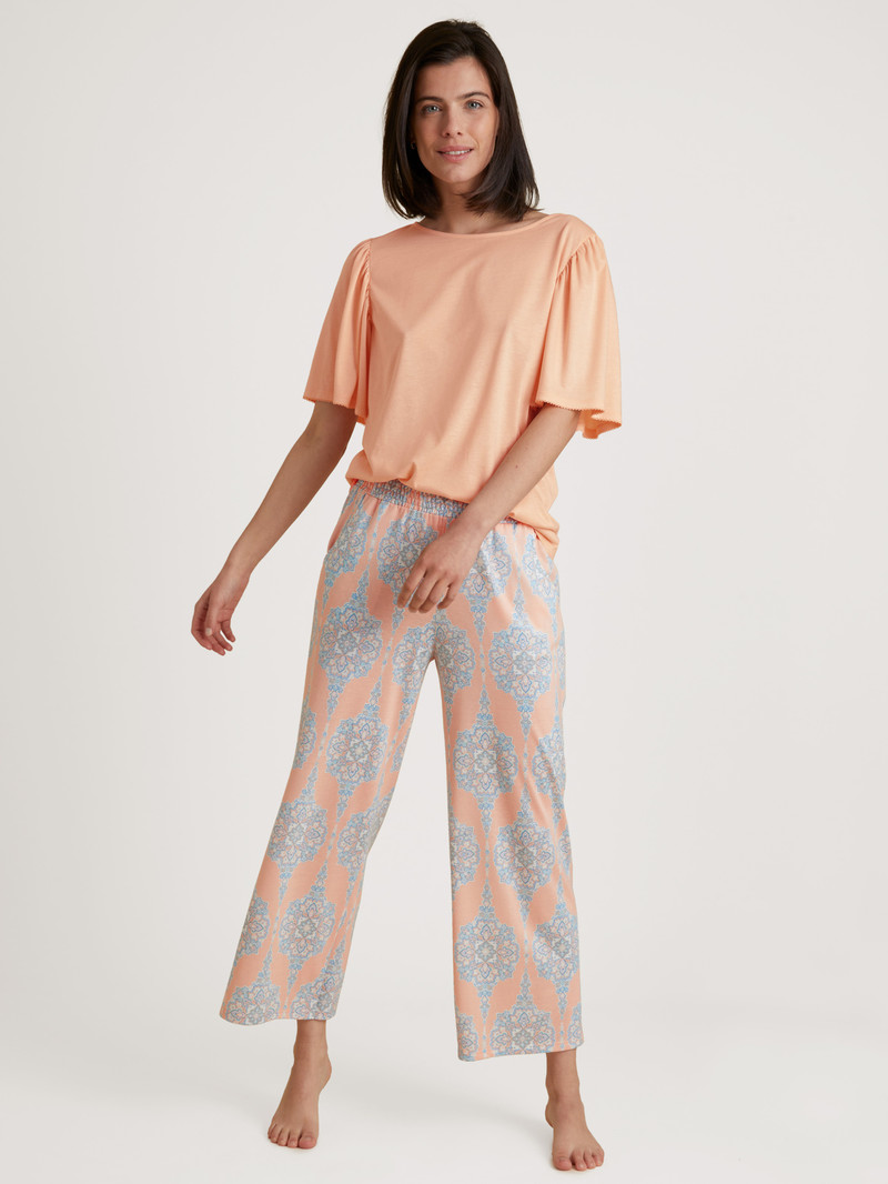 Calida Favourites Balance Shirt Short Sleeve Loungewear Damen Peach Parfait | 03674-HYQR