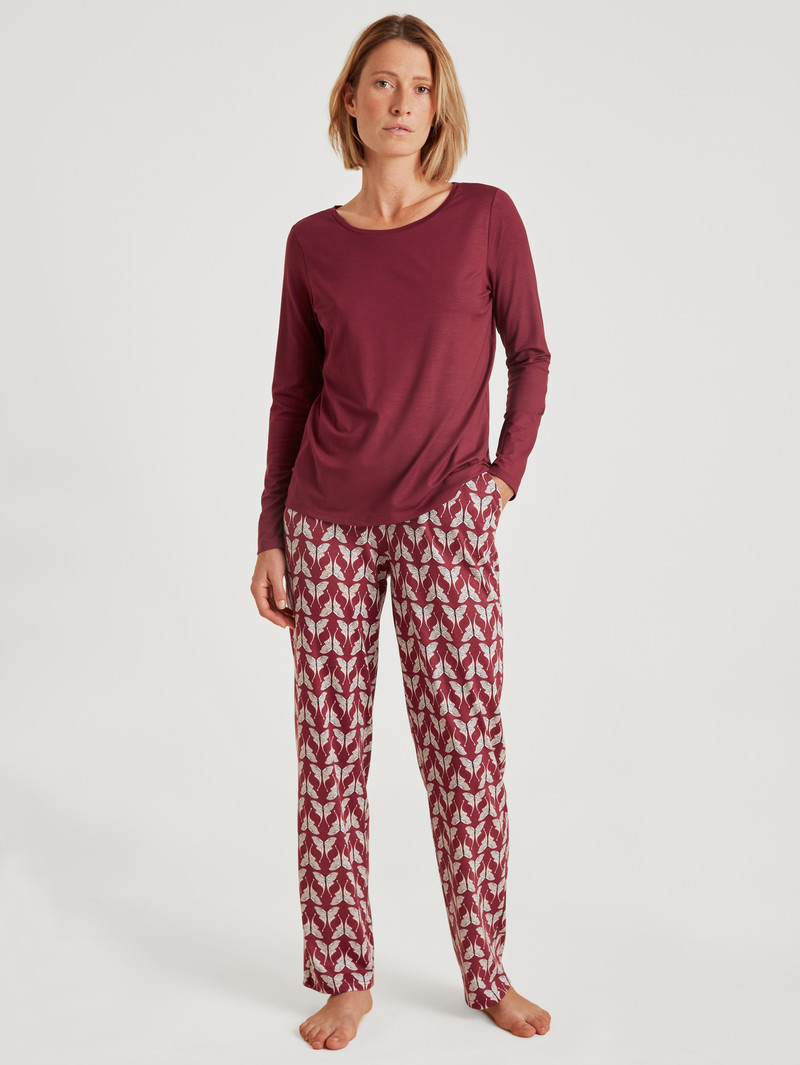 Calida Favourites Butterfly Pants Nachtwäsche Damen Rot | 68153-EPVW