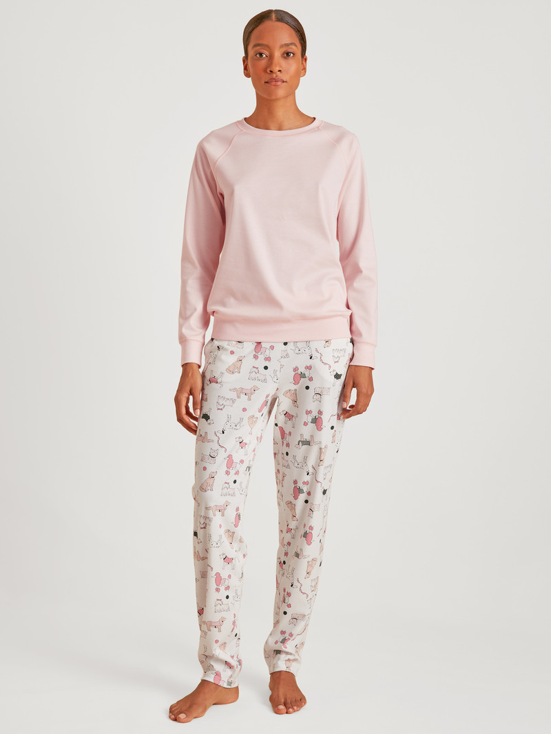 Calida Favourites Dog Shirt Long Sleeve Loungewear Damen Pearl Blush | 28156-PDUM