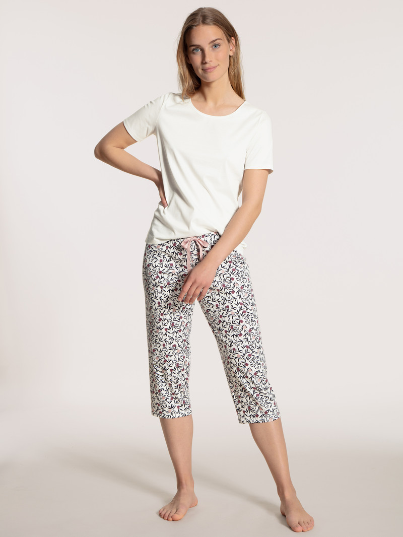 Calida Favourites Dreams 3/4 Pants Nachtwäsche Damen Weiß | 45913-HDJX