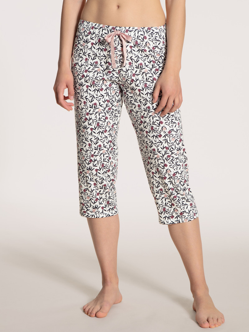 Calida Favourites Dreams 3/4 Pants Nachtwäsche Damen Weiß | 45913-HDJX