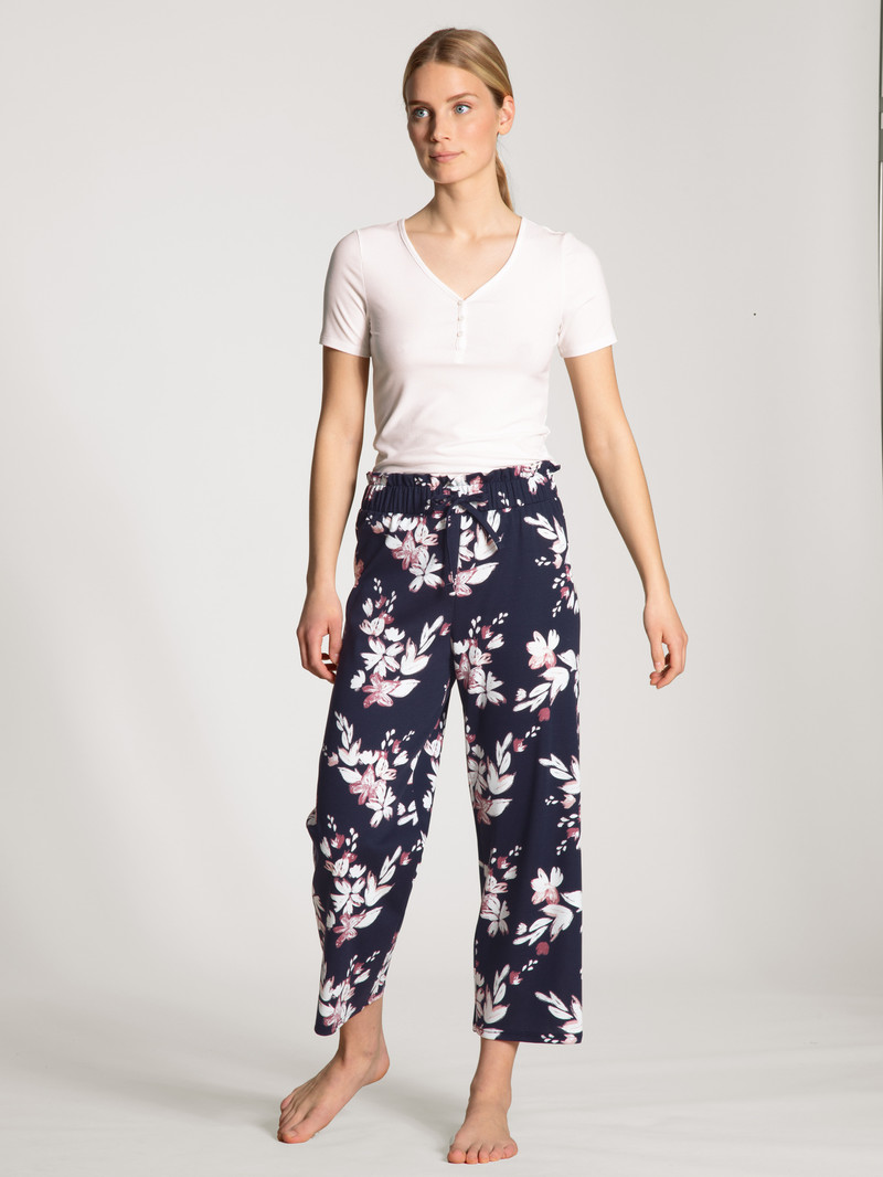 Calida Favourites Dreams 7/8 Pants Nachtwäsche Damen Dunkelblau | 09874-GXZE