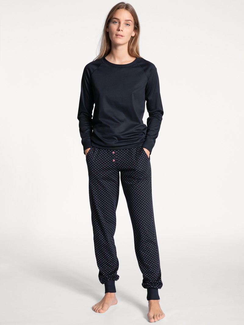 Calida Favourites Dreams Shirt Long Sleeve Loungewear Damen Dunkelblau | 18492-KGEP