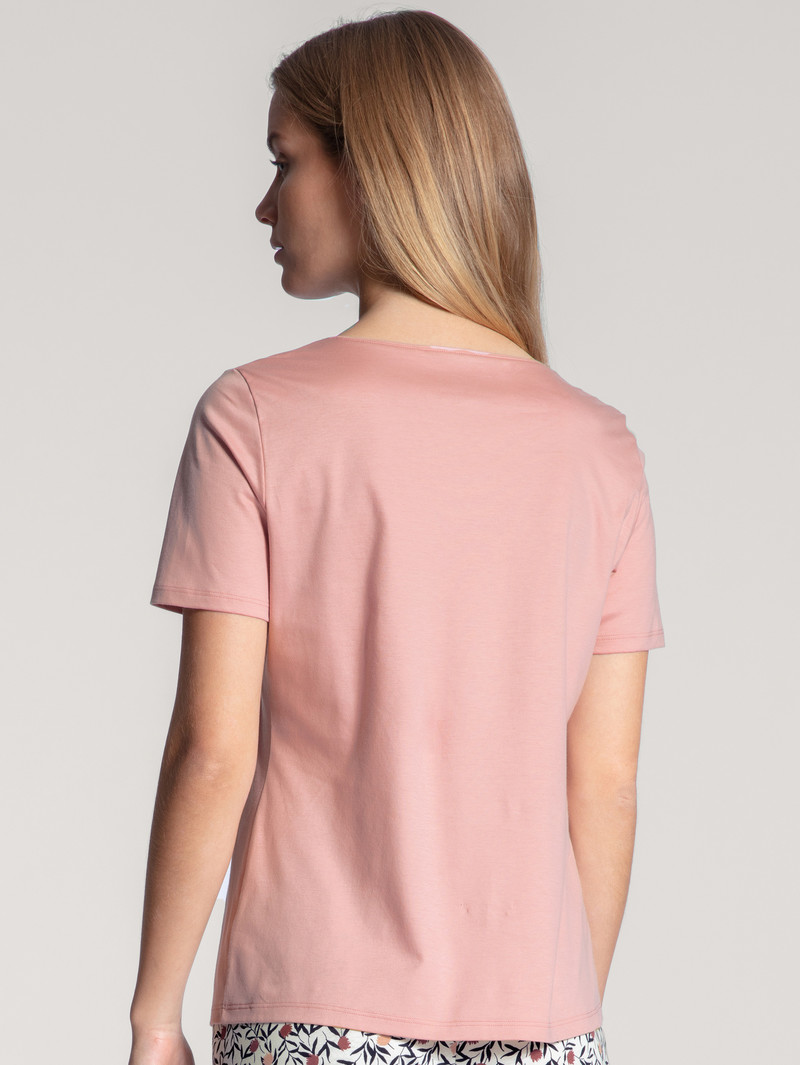 Calida Favourites Dreams Shirt Short Sleeve Loungewear Damen Rosa | 71802-IJPE