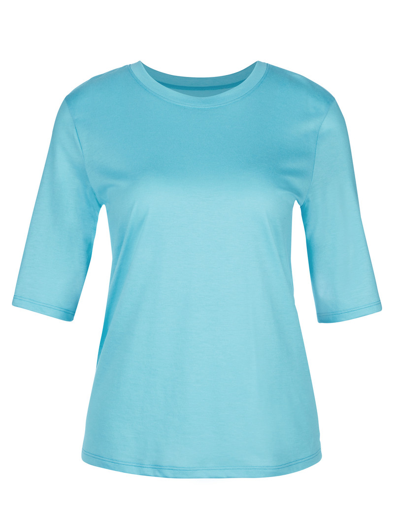 Calida Favourites Energy Shirt Short Sleeve Nachtwäsche Damen Blau | 60153-IETU