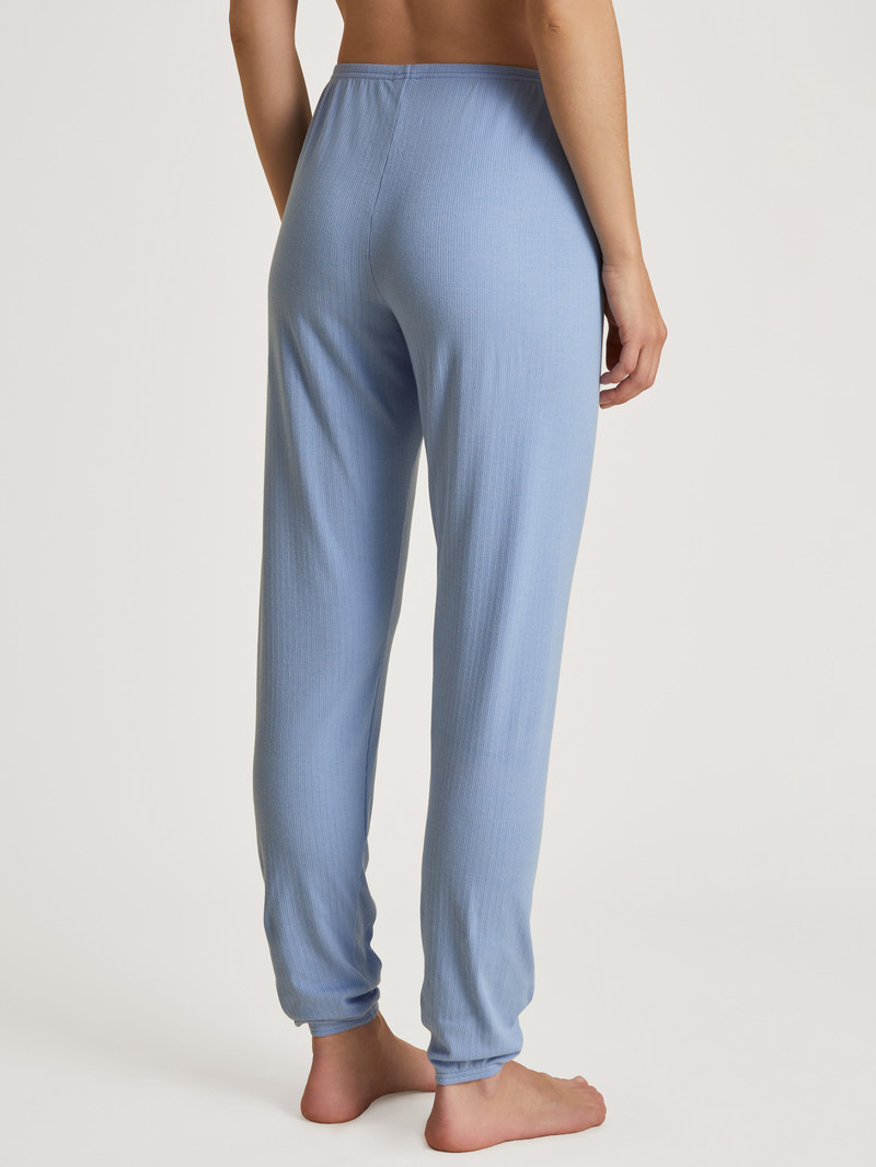 Calida Favourites Harmony Pants With Cuff Nachtwäsche Damen Blau | 71280-OTVU