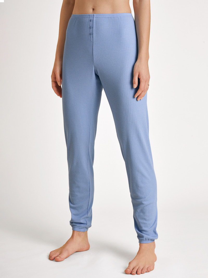 Calida Favourites Harmony Pants With Cuff Nachtwäsche Damen Blau | 71280-OTVU