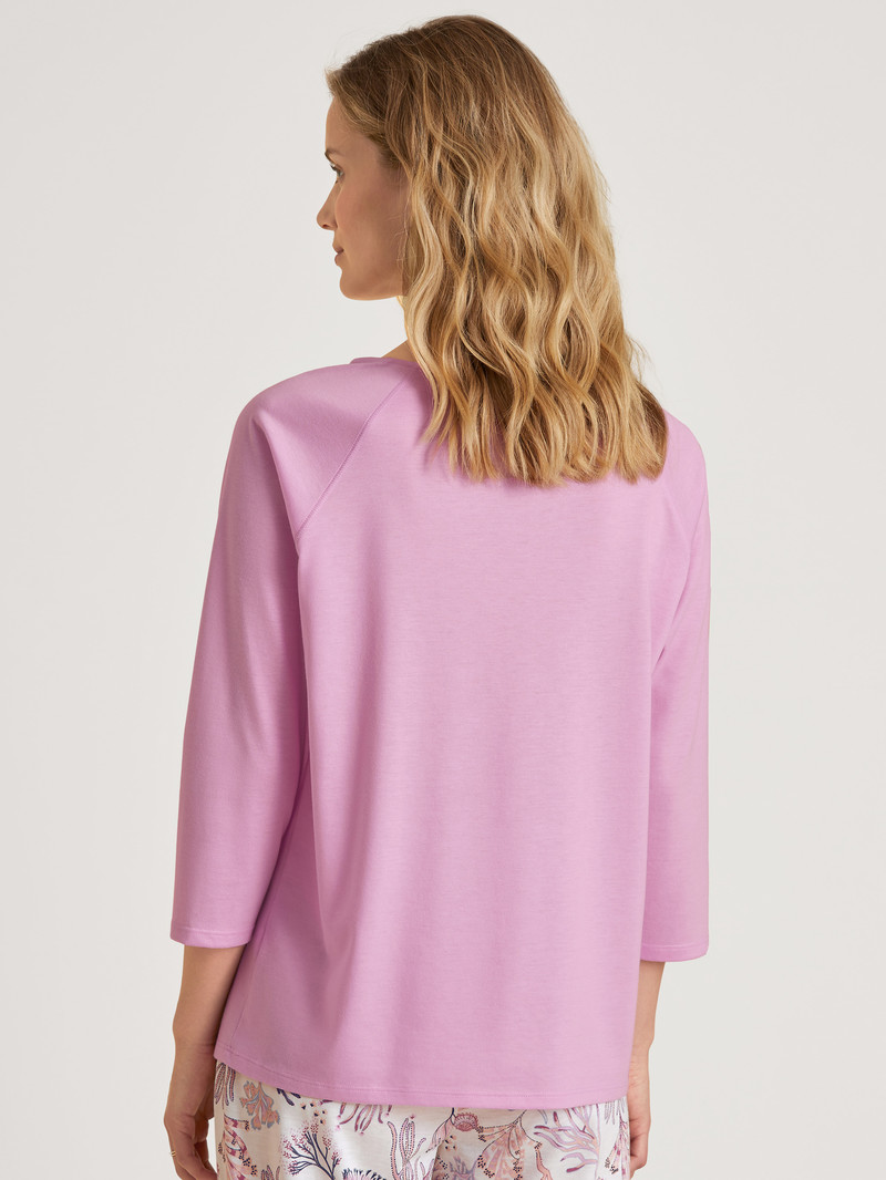 Calida Favourites Harmony Shirt 3/4 Sleeve Nachtwäsche Damen Rosa | 45602-SHFV