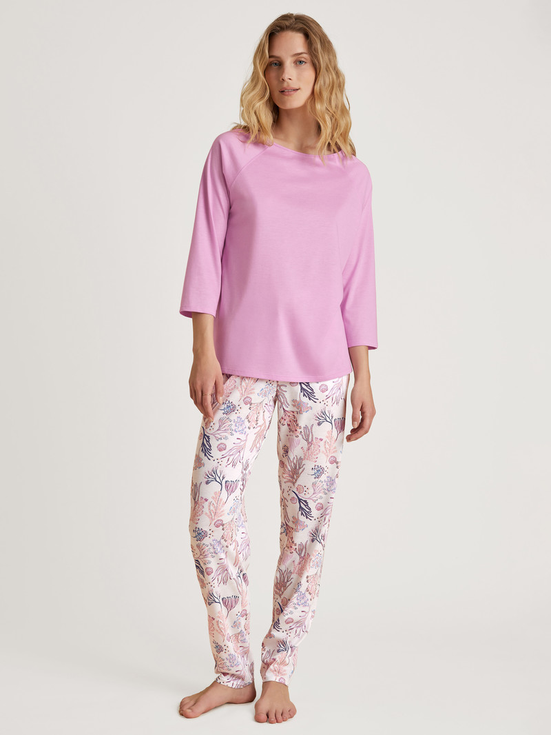 Calida Favourites Harmony Shirt 3/4 Sleeve Loungewear Damen Rosa | 36547-KUQZ