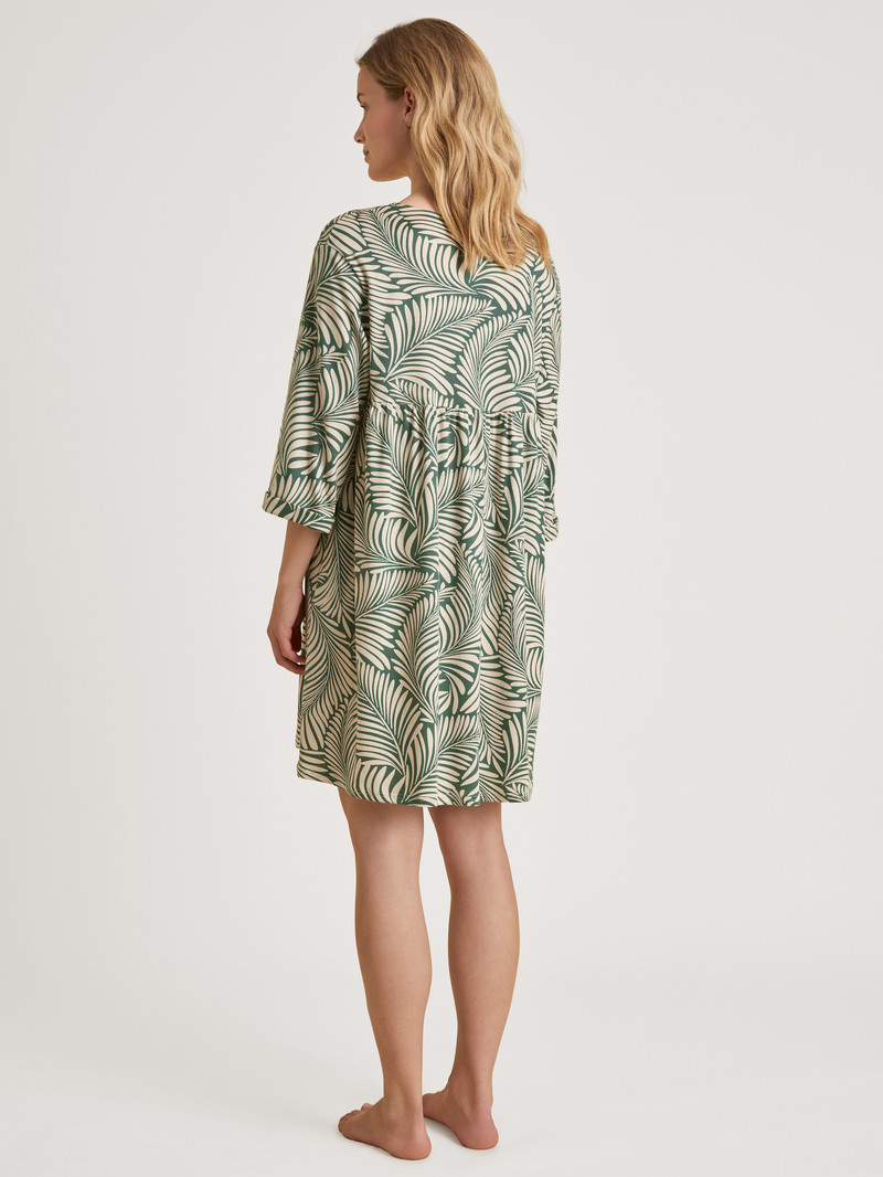 Calida Favourites Healing Sleepshirt, Length 90cm Nachtwäsche Damen Quill Crème | 62819-PYML