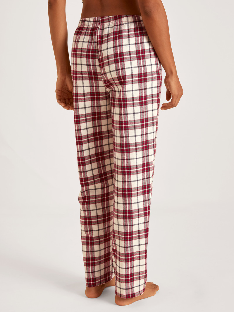 Calida Favourites Holidays Flannel Trousers Nachtwäsche Damen Weiß | 67148-MGQK