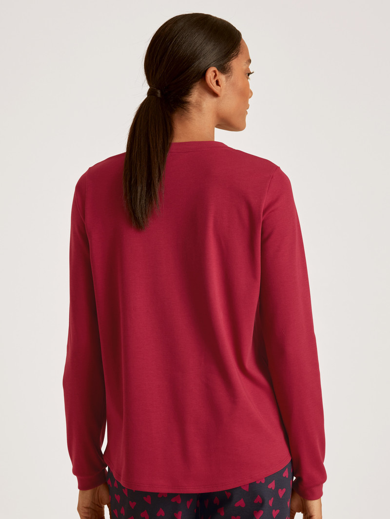 Calida Favourites Holidays Shirt Long-sleeve Nachtwäsche Damen Rot | 20491-YRGD