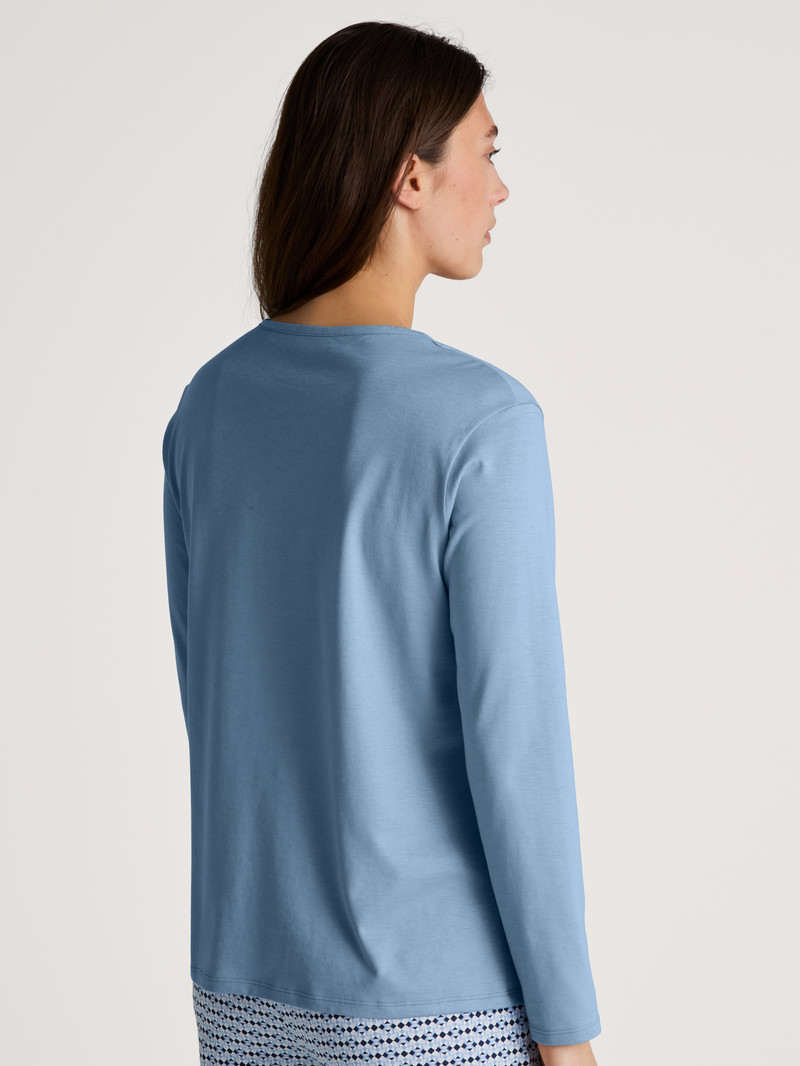 Calida Favourites Joy Shirt Long Sleeve Nachtwäsche Damen Endless Sky | 24561-JENG