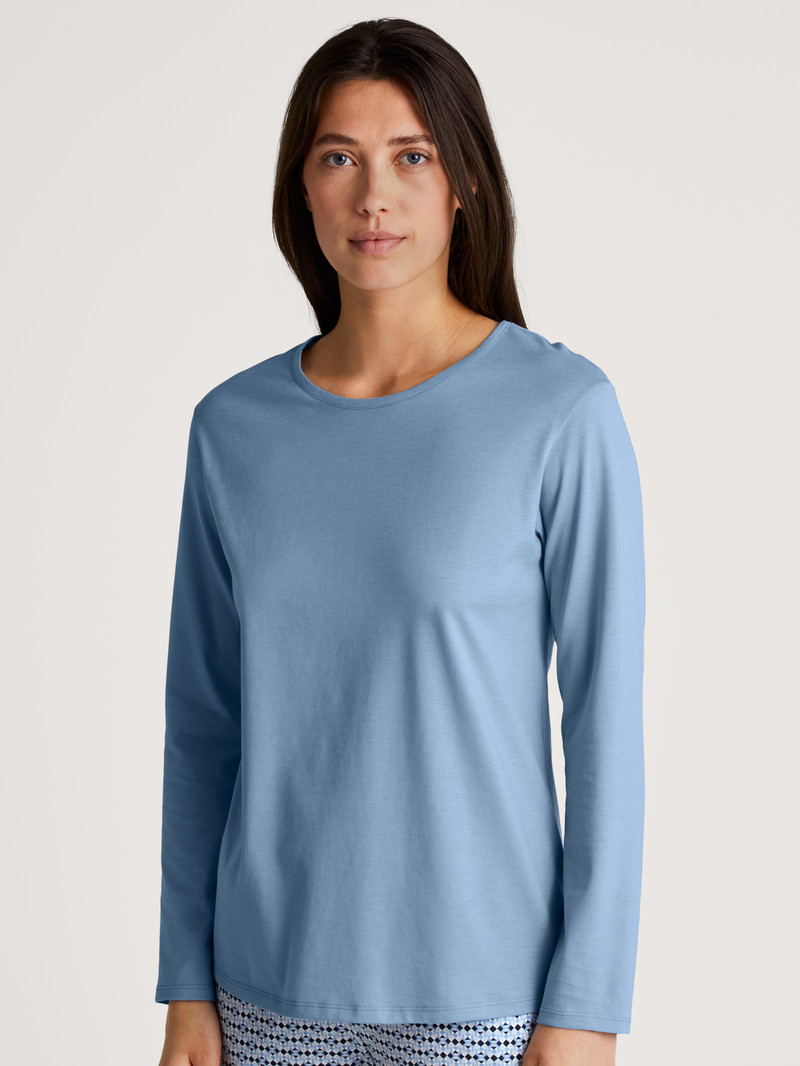 Calida Favourites Joy Shirt Long Sleeve Nachtwäsche Damen Endless Sky | 24561-JENG