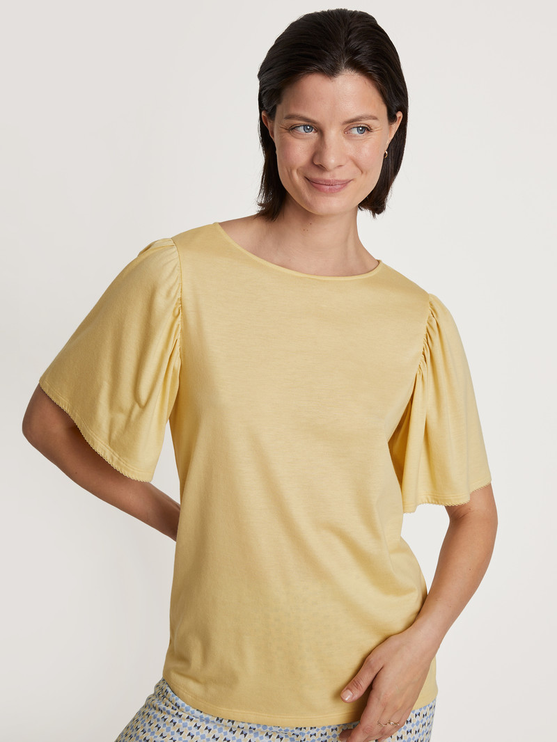 Calida Favourites Joy Shirt Short Sleeve Nachtwäsche Damen Straw | 13946-ILNR