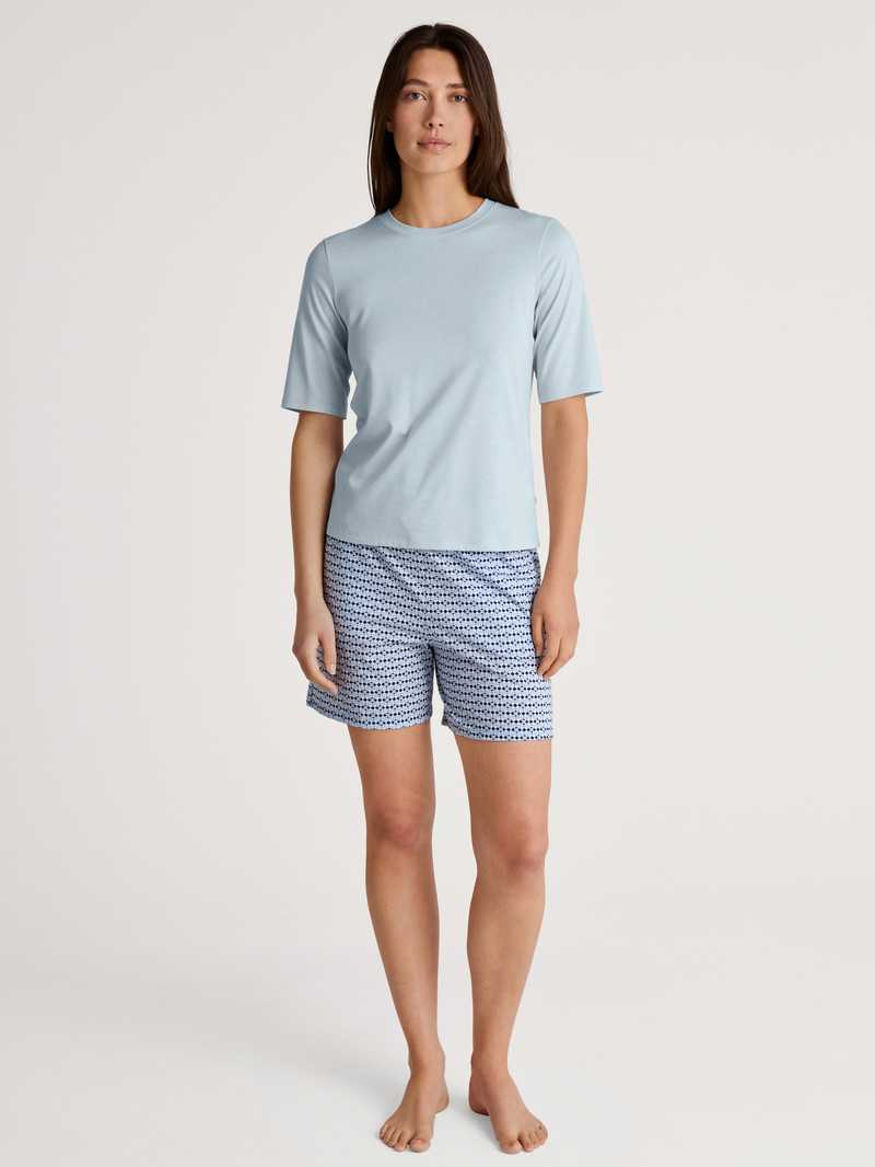 Calida Favourites Joy Shirt Short Sleeve Loungewear Damen Arctic Ice | 34581-PRAF