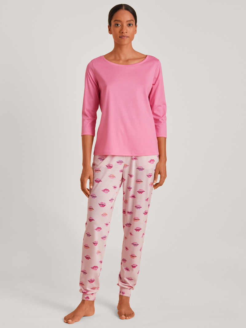 Calida Favourites Kiss 3/4 Shirt Loungewear Damen Flamingo | 84591-YOLG