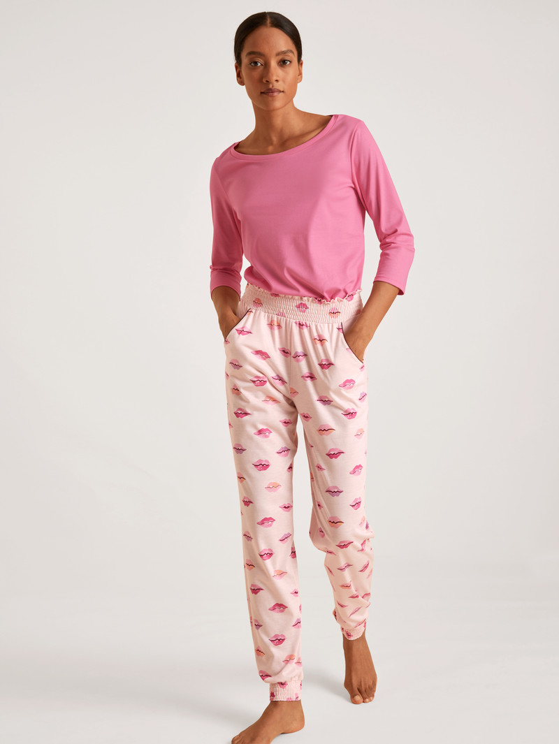 Calida Favourites Kiss 3/4 Shirt Loungewear Damen Flamingo | 84591-YOLG