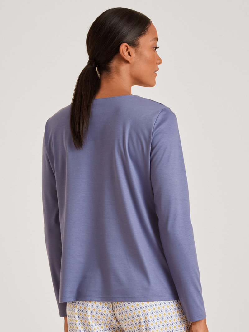 Calida Favourites Lavender Shirt Long Sleeve Loungewear Damen Lila | 46729-BLNQ