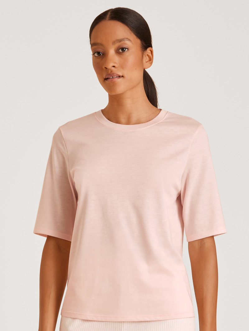 Calida Favourites Lavender Shirt Short Sleeve Nachtwäsche Damen Pearl Blush | 01396-WHEN