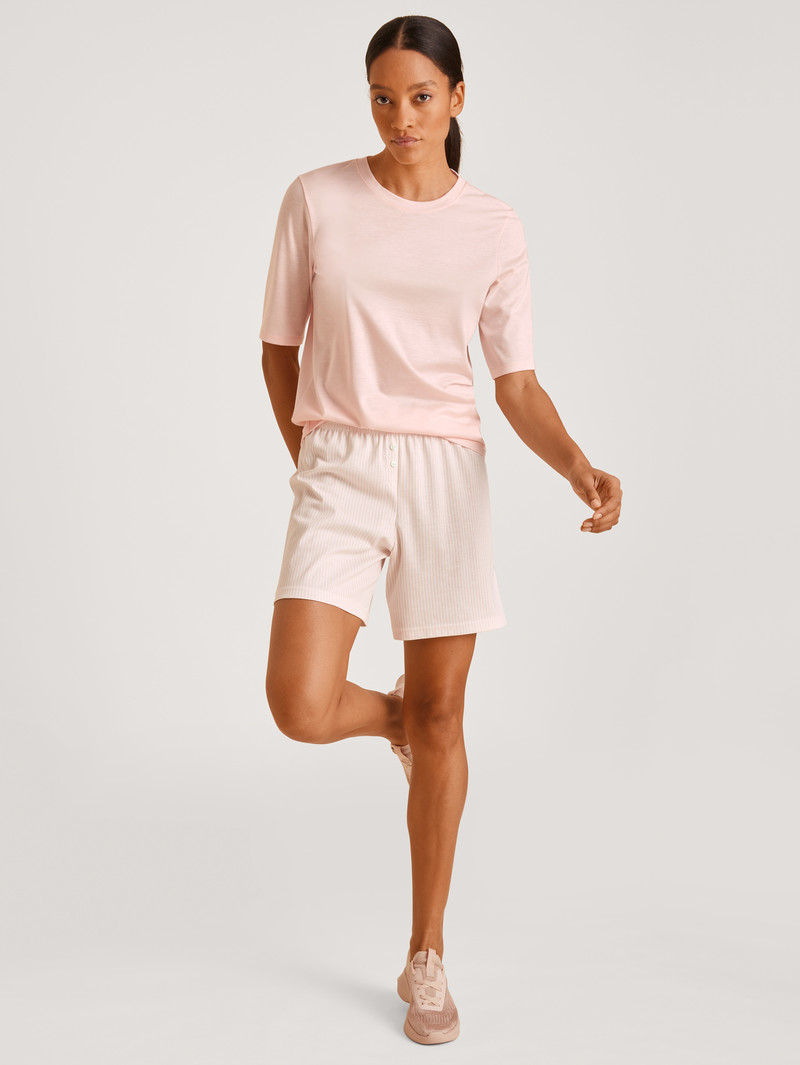 Calida Favourites Lavender Shirt Short Sleeve Loungewear Damen Pearl Blush | 41936-QRME