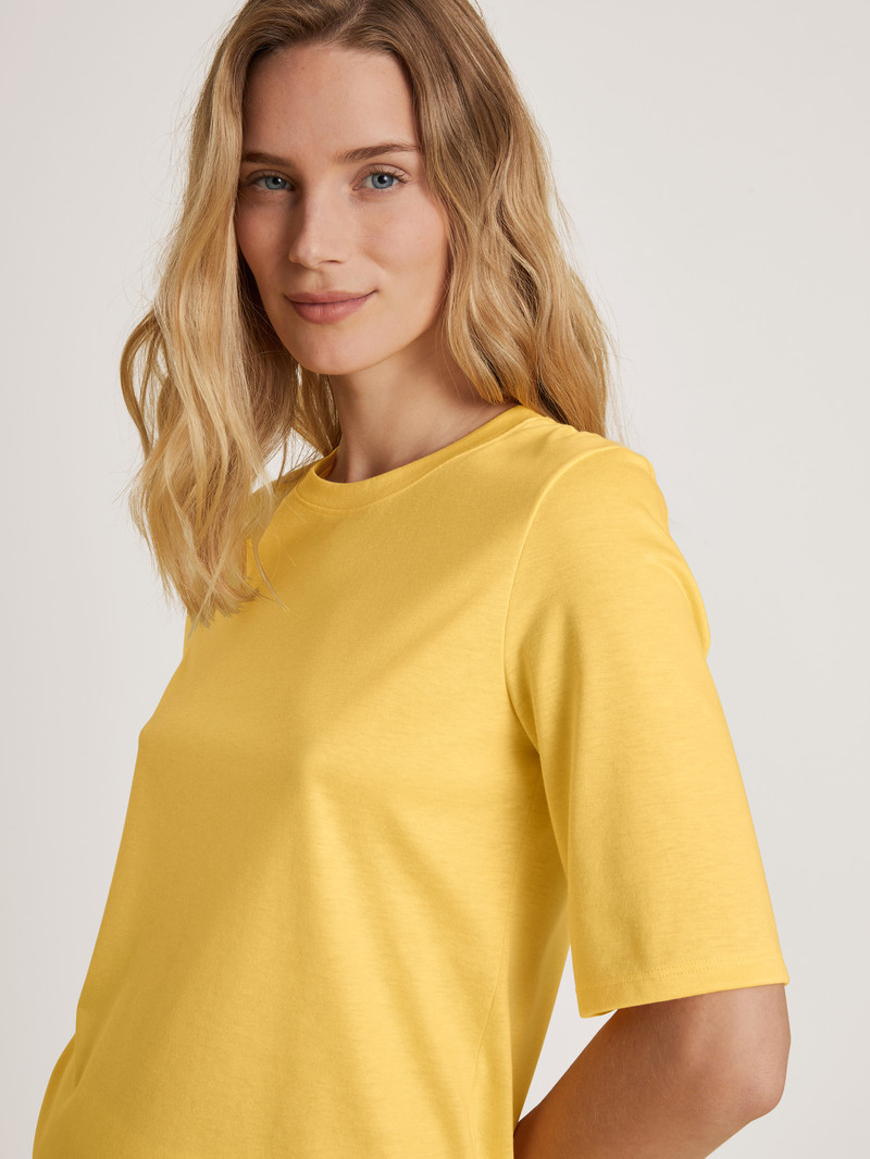 Calida Favourites Light Shirt Short Sleeve Nachtwäsche Damen Gelb | 06238-THDR