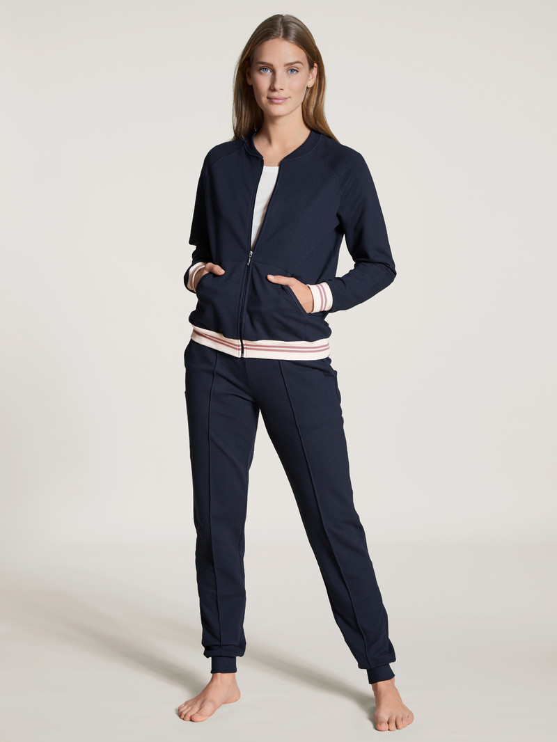 Calida Favourites Lounge Jacket Loungewear Damen Dunkelblau | 84230-CPGF