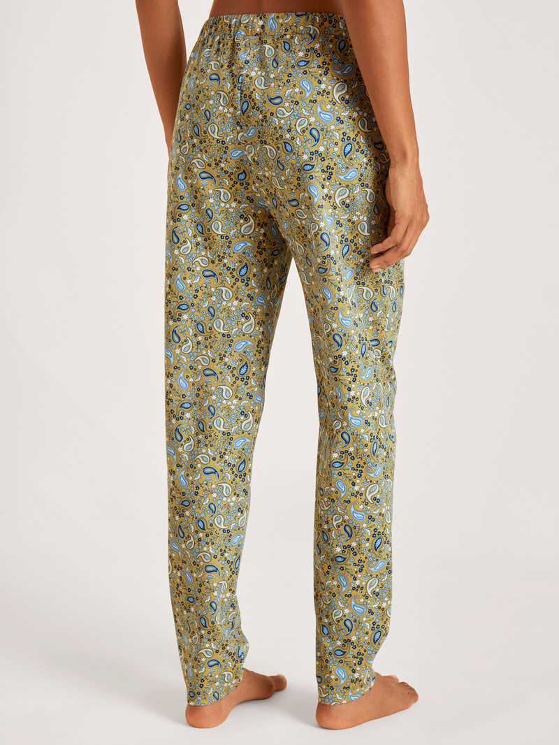 Calida Favourites Paisley Pants Nachtwäsche Damen Gelb | 53287-ITAC