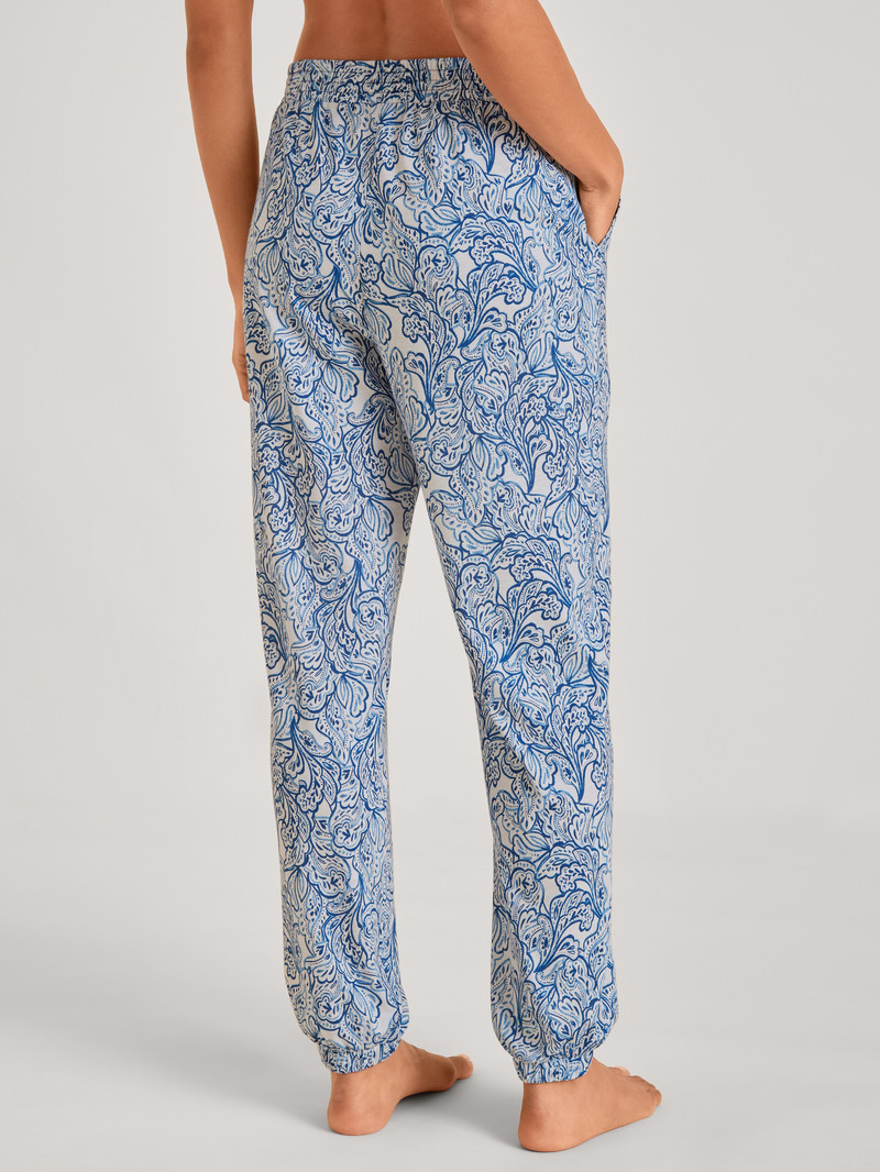 Calida Favourites Paisley Pants Nachtwäsche Damen Blau | 25364-PXSC