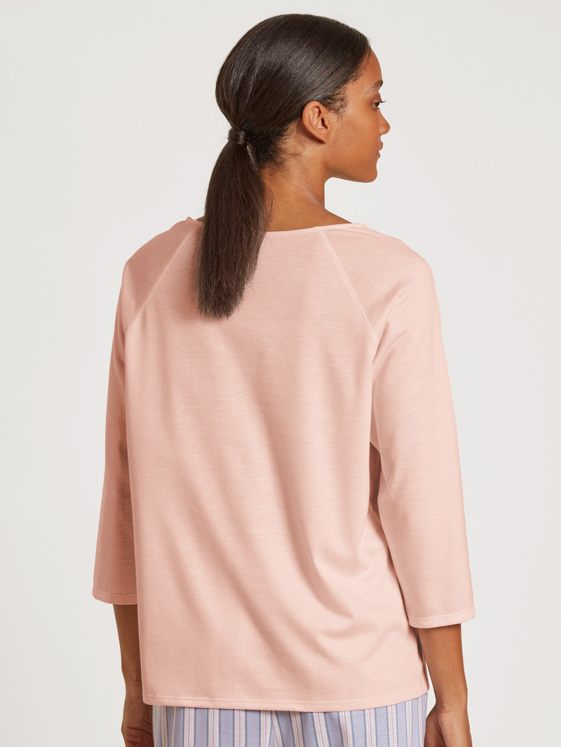 Calida Favourites Rosy Shirt 3/4 Sleeve Loungewear Damen Pearl Blush | 03975-IKAG