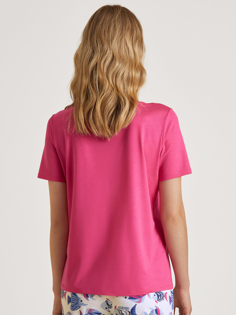 Calida Favourites Serenity Shirt Short-sleeve Loungewear Damen Rosa | 58306-RPWM