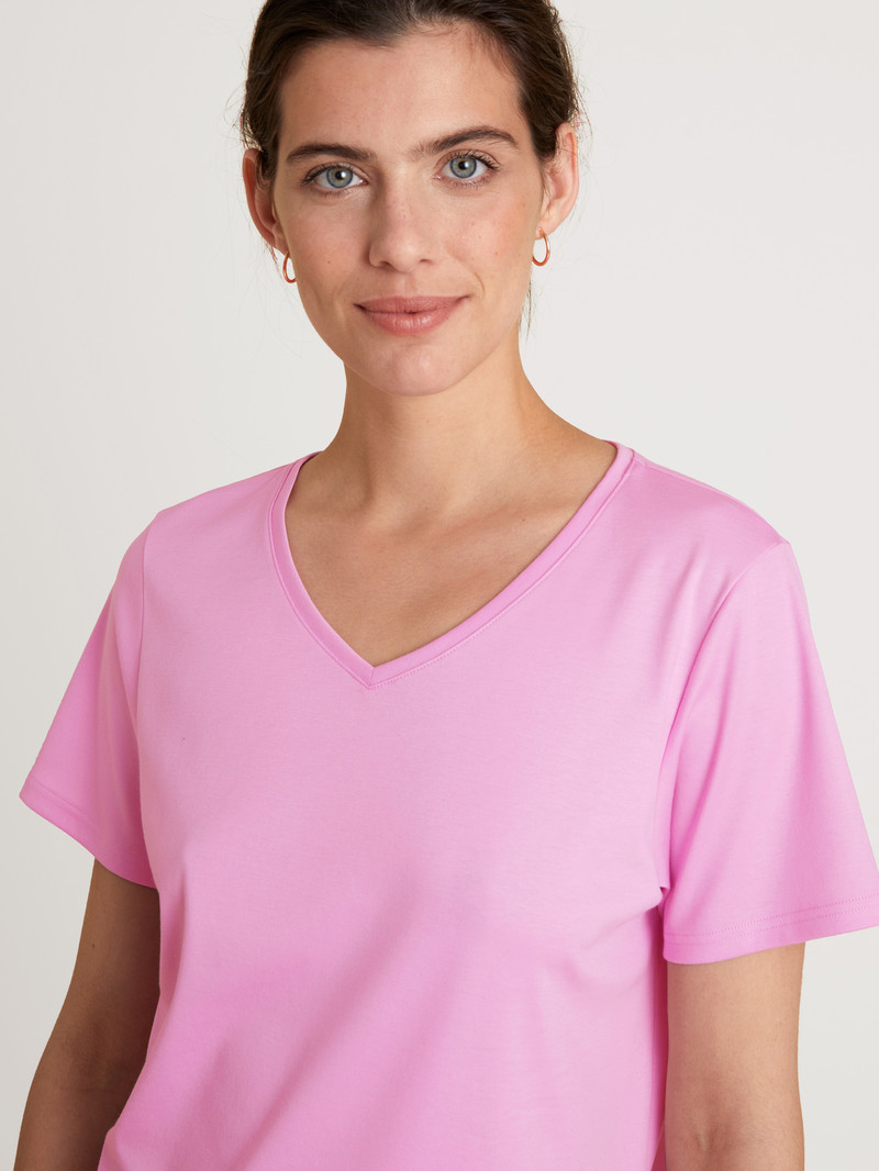 Calida Favourites Space Shirt Short Sleeve Loungewear Damen Rosa | 48659-RVWQ