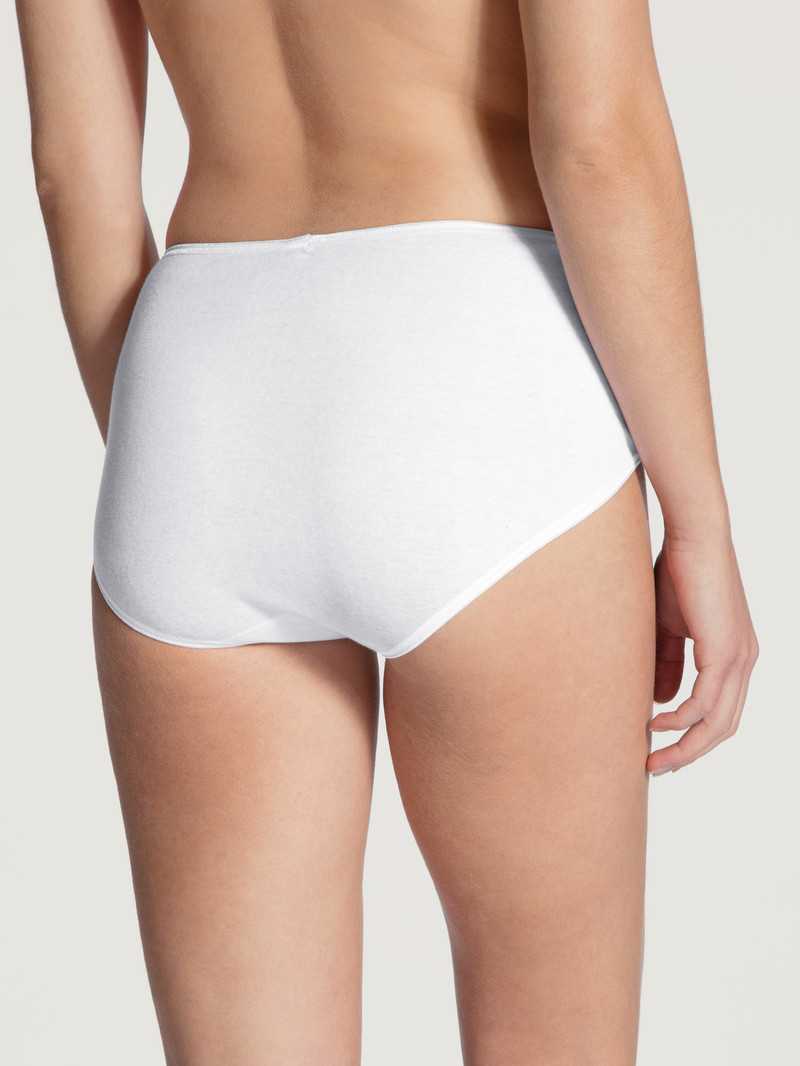 Calida Feminin Sense Midi Brief Unterwäsche Damen Weiss | 35241-FEPI