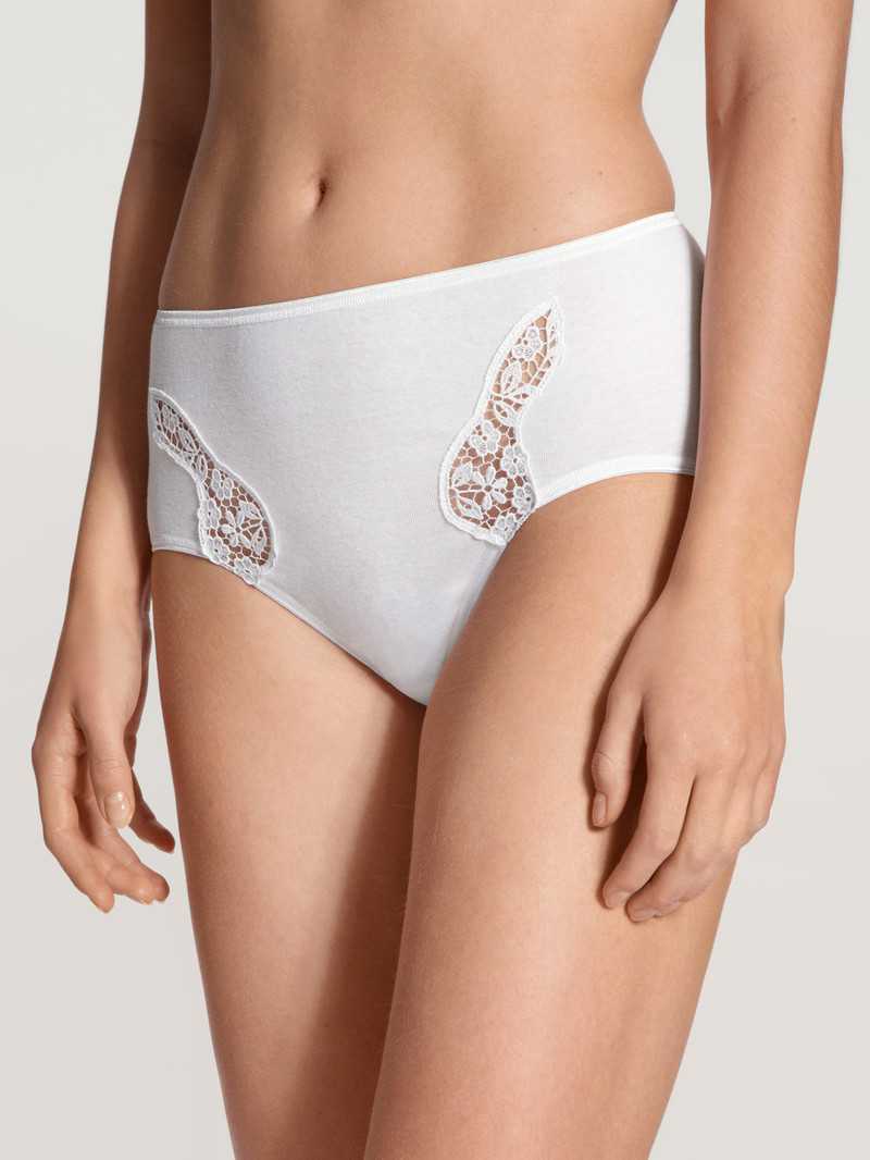 Calida Feminin Sense Midi Brief Unterwäsche Damen Weiss | 35241-FEPI