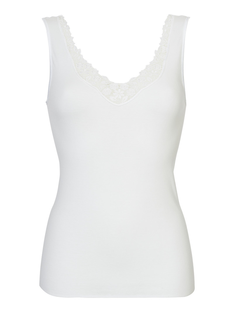 Calida Feminin Sense Tank Top Unterwäsche Damen Weiss | 26719-WVBO