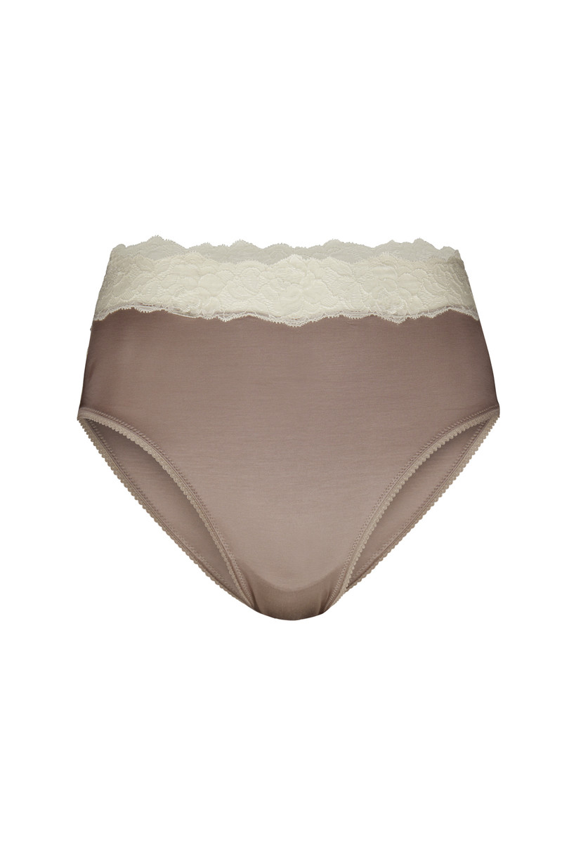 Calida Glamorous Lace Brief Unterwäsche Damen Etherea Taupe | 26137-FODM