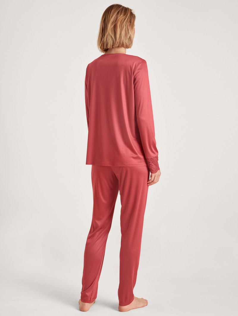 Calida Glamorous Nights Pyjama Nachtwäsche Damen Rot | 78159-HXWP