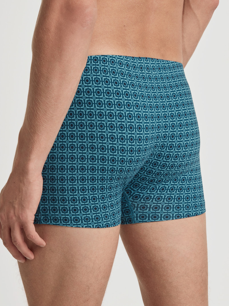 Calida Grafic Cotton Boxer Brief Unterwäsche Herren Blau | 17526-QFIA