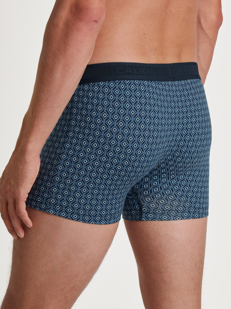 Calida Grafic Cotton Boxer Brief Unterwäsche Herren Dunkel | 29164-HYWA