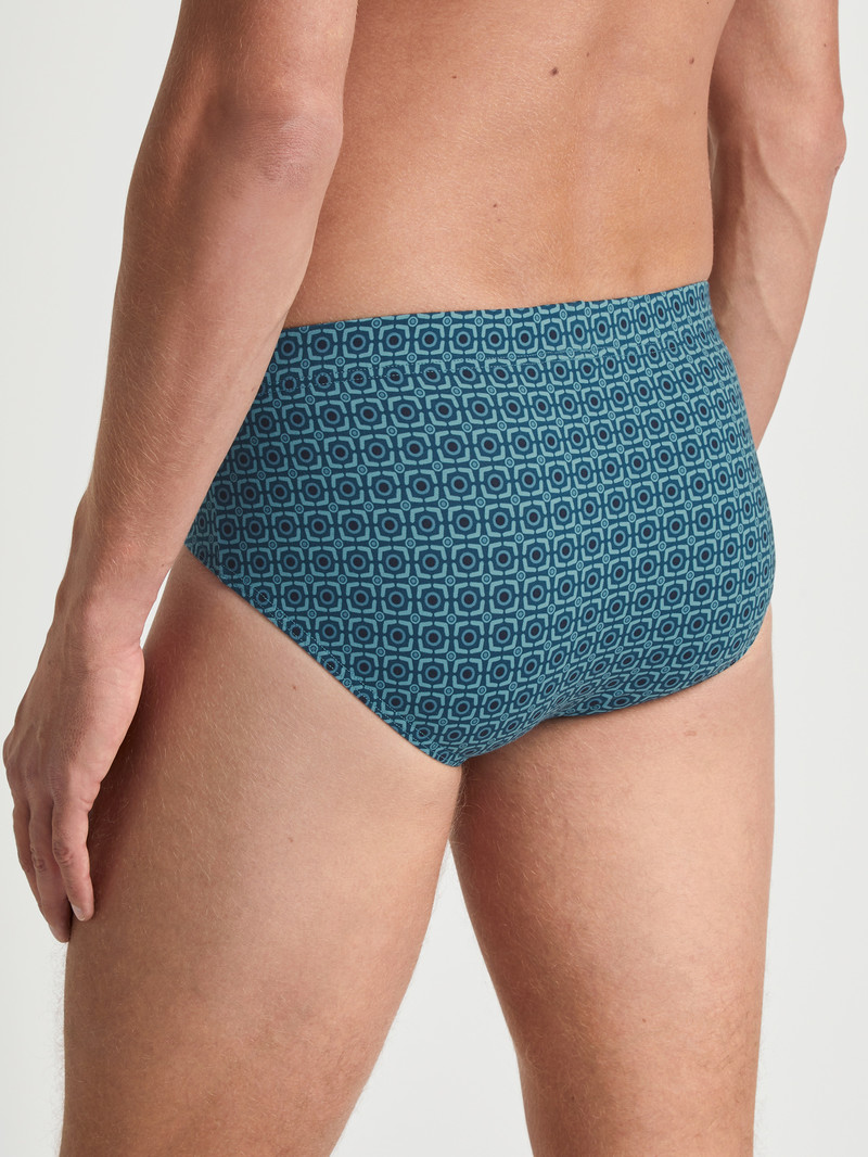 Calida Grafic Cotton Brief Unterwäsche Herren Blau | 13287-RNKM