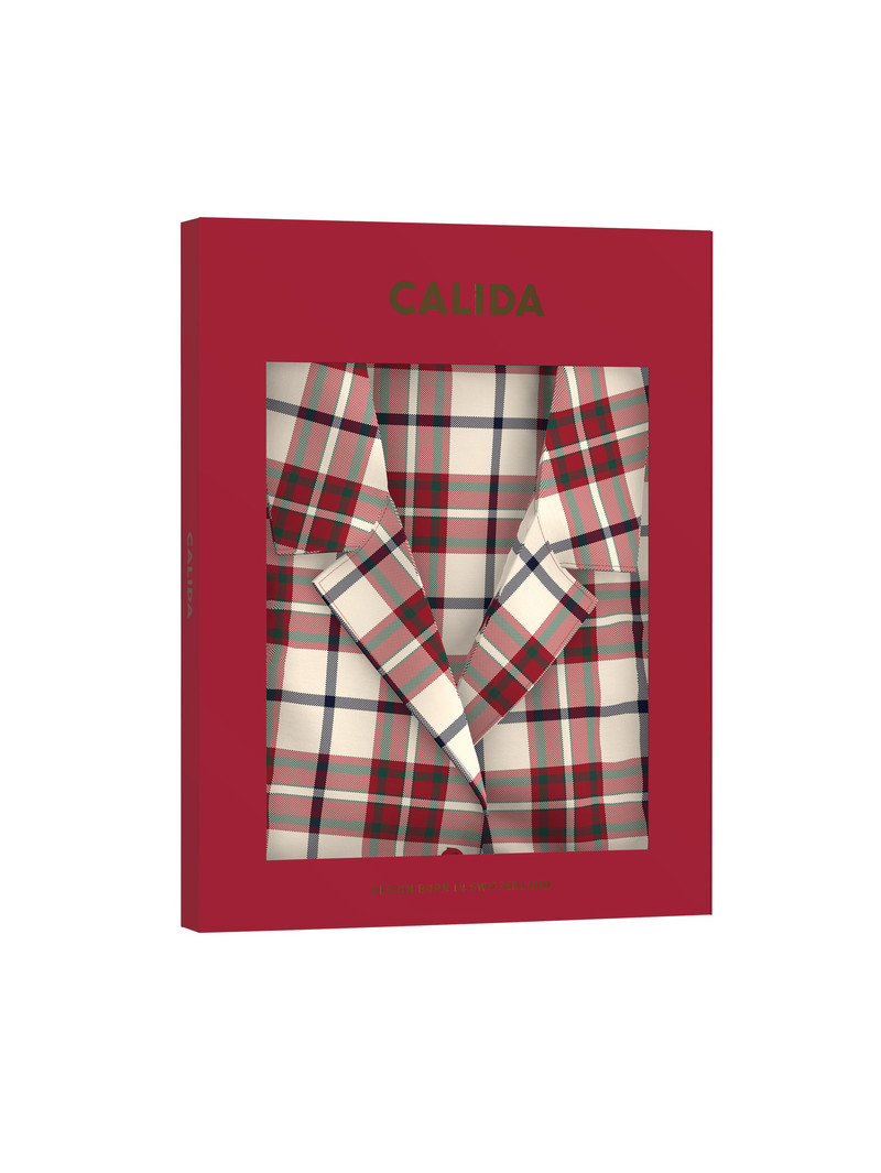 Calida Holiday Dreams Flannel Pyjamas, Buttoned Nachtwäsche Damen Rot | 14329-KQON