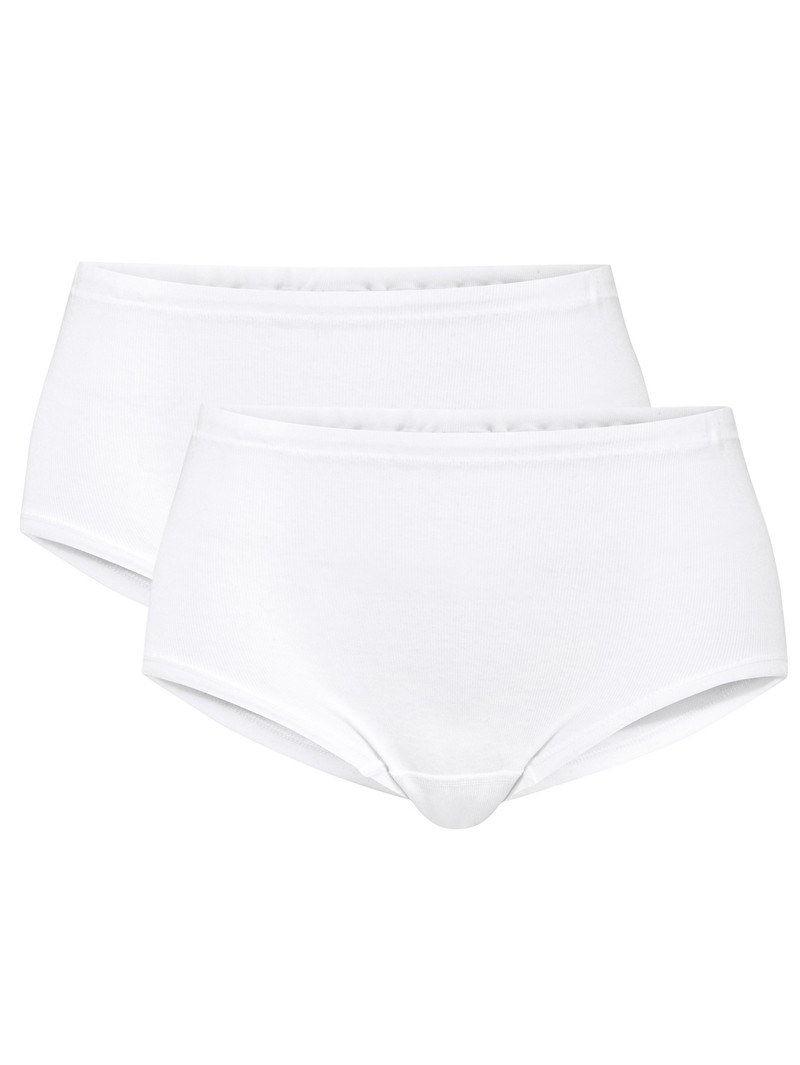 Calida Iconics Midi-brief, 2er-pack Unterwäsche Damen Weiss | 09587-HUXV